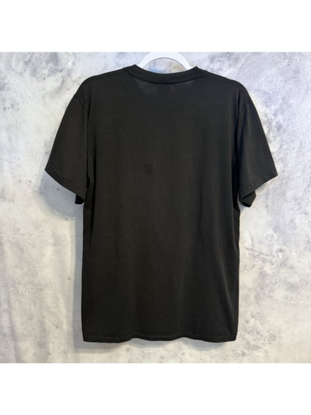 Vtg 1980s Raccoon Graphic Black T Shirt USA Jerzees Single Stitch Size XL - Picture 2 of 11